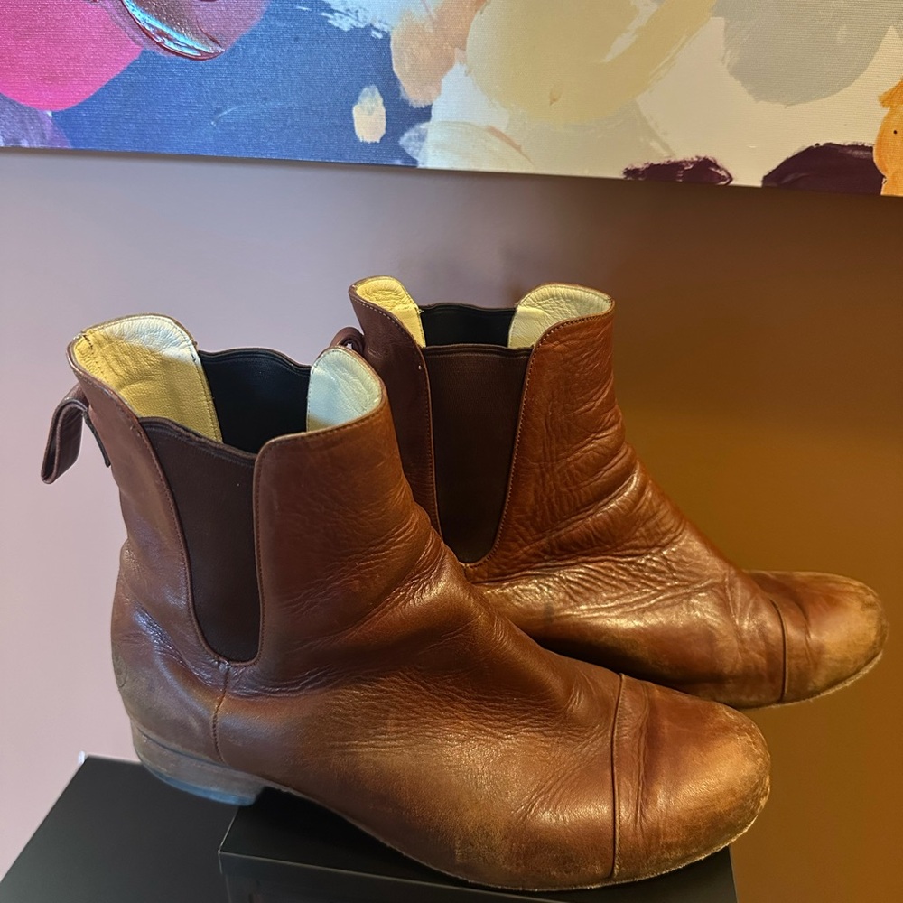 Poppy Barley Brown Leather Ankle Boots